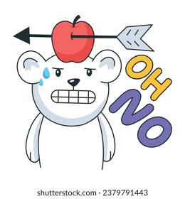 A doodle style sticker of apple target 