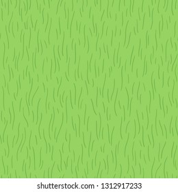 Doodle style, stylized green grass, herb texture, uneven wavy lines, strokes seamless repeat pattern. Meadow, field, lawn hand drawn vector illustration. Eco, vegan, spring, summer, nature background.