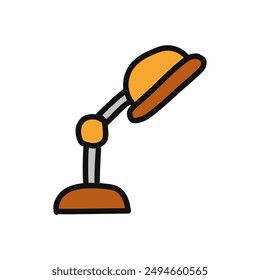 Doodle style table lamp. Isolated table lamp