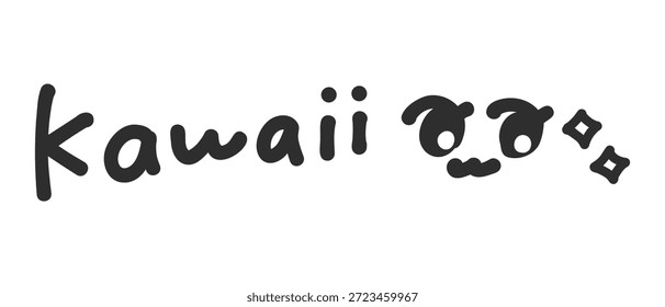 Estilo Doodle "Kawaii" Texto e ilustração
