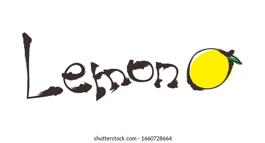 Doodle-Stil Typografie - Lemon