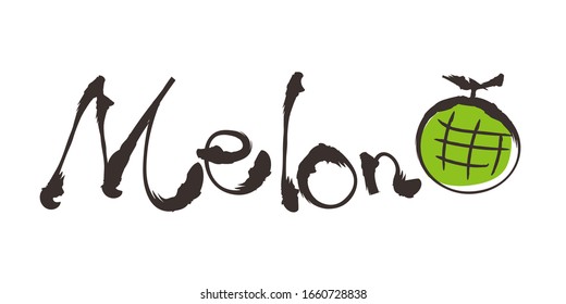 Doodle style Typography - Melon