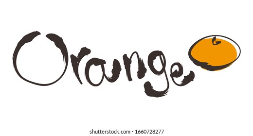 Doodle style Typography - Orange