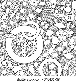 Doodle style vector circle pattern abstract linear style.
Creative design wallpaper texture ornament outlined background