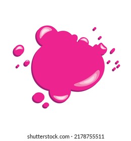 Doodle Style Vector Magenta Pink Color Paint Drops. Paint Splash Isolated on Transparent Background. Shining Wet Paint Splash. Isolated Liquid ripples Drops.