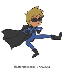 Doodle style vector male action figure
