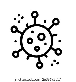 Doodle Style Virus Cell Microbe Germ Infection Disease Icon Element