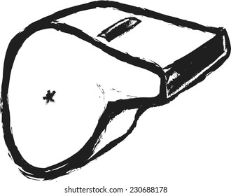 Doodle style whistle icon,  vector