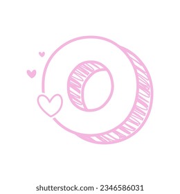 Doodle Styled Letter with a Heart