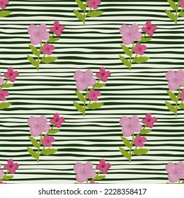 Doodle stilisierte Blumen nahtloses Muster. Dekorative naive botanische Textur. Kreativer floraler Hintergrund. Design für Stoff, Stoffdruck, Umhüllung, Abdeckung. Einfache Vektorgrafik