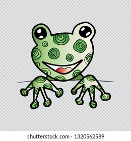 Doodle stylized frog	