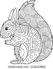 873 Adult coloring squirrel Images, Stock Photos & Vectors | Shutterstock