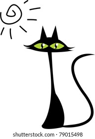 Doodle summer cat