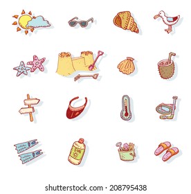 doodle Summer icon, vector illustration.
