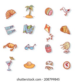 doodle Summer icon, vector illustration.