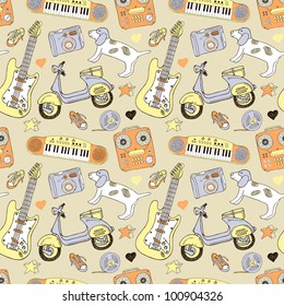 doodle summer seamless
