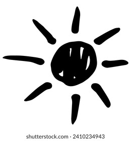 
Doodle Sun Scribble. Vector solar symbols set for logo design.