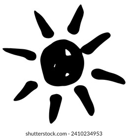 
Doodle Sun Scribble. Vector solar symbols set for logo design.