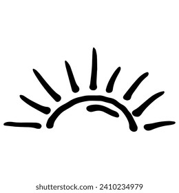 
Doodle Sun Scribble. Vector solar symbols set for logo design.