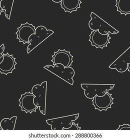 doodle Sun seamless pattern background