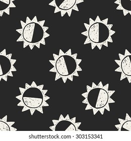 doodle sun seamless pattern background