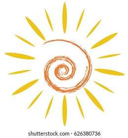 doodle sun symbol