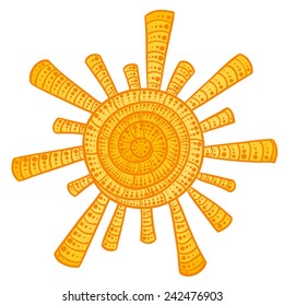 Doodle sun. Vector illustration, eps8.