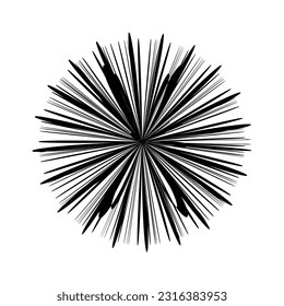Doodle Sunburst Icon Vector Illustration