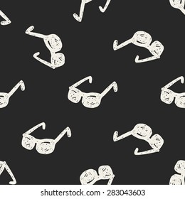 doodle sunglasses seamless pattern background