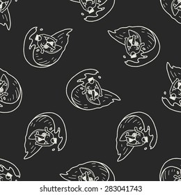 Doodle Surf seamless pattern background