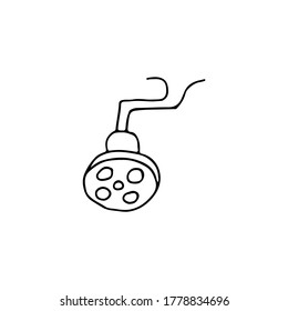 Doodle surgery lamp icon in vector. Hand drawn surgery lamp icon in vector