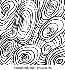 Doodle surreal fantasy leaves coloring page for adults. Fantastic psychedelic graphic artwork. Vector hand drawn simple flat illustration.