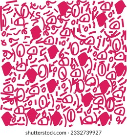 Doodle Swash Black Thin Line Set Include of Heart, Stroke, Circle and Arrow Sign. Vector illustration