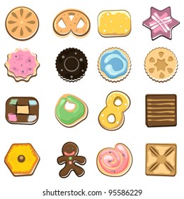 Doodle Sweet Cookies vector illustration