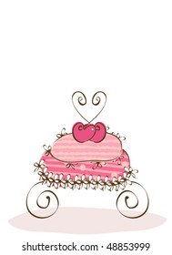 Doodle süßer Hochzeitskuchen