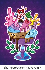 Doodle sweets and delicious