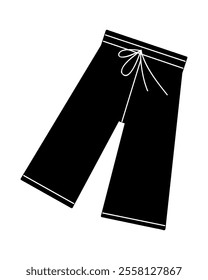 Doodle swimming trunks in black and white. Clip art for your projects.