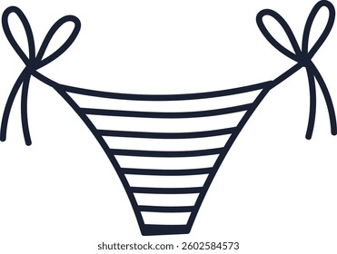 Doodle Swimsuit Bottom Vector Illustration