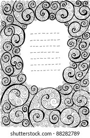 Doodle swirls background.