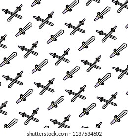 doodle swords medieval weapon design background
