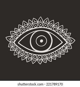 Doodle symbol evil eye