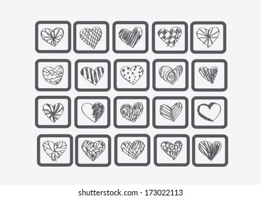 doodle  symbol heart idea design