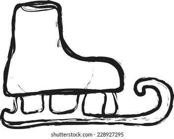 doodle symbol ice skates