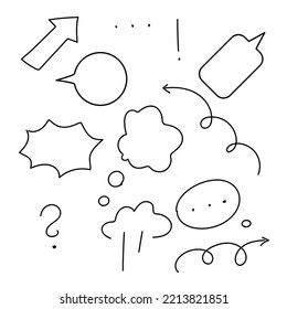 doodle of symbols for conversation. vector art