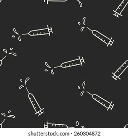 doodle syringes seamless pattern background