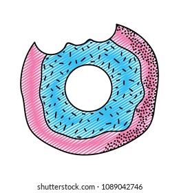 doodle tasty donut sweet bakery food