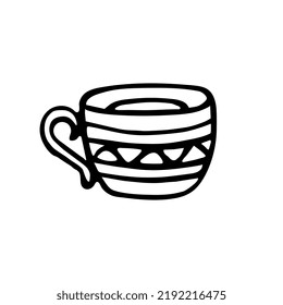 Doodle tea cup. Hand-drawn vector illustration
