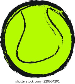 doodle tennis balls vector