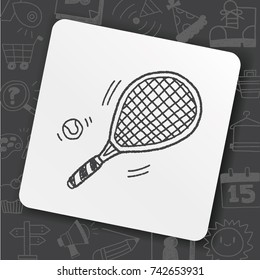 Doodle Tennis racket