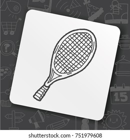 Doodle Tennis racket